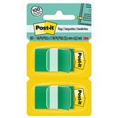 POSTIT 680GN2 FLAGS GREEN TWIN PACK 100