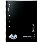 SPIRAX P906 LECTURE BOOK 7MM RULED 7 HOLE PUNCHED WIRO BOUND A4 BLACK