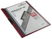 DURABLE DURACLIP DOCUMENT FILE PORTRAIT 60 SHEET CAPACITY A4 BURGUNDY