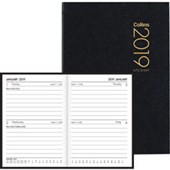 COLLINS POCKET DIARY ODD YEAR A72 2 DAYS PER PAGE W74 X L105MM BLACK