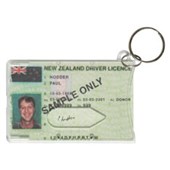 LICENCE HOLDER PLASTIC WITH KEY RING