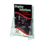 DEFLECTO BROCHURE HOLDER STAIRSTEP A4 CLEAR