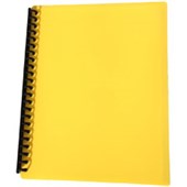 MARBIG DISPLAY BOOK REFILLABLE 20 POCKET A4 YELLOW