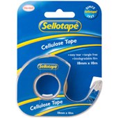 SELLOTAPE CELLULOSE TAPE AND DISPENSER W19MM X L10M CLEAR