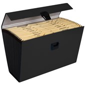 FM CONCERTINA FILE 19 POCKET FOOLSCAP BLACK