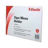 ESSELTE SIGN  MENU HOLDER WALL MOUNT LANDSCAPE A4 CLEAR