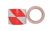 POMONA WARNING TAPE HIGH TAC PVC W48MM X L30M HAZARD WARNING RED AND WHITE