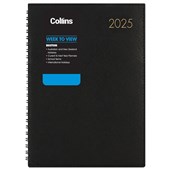 COLLINS DIARY BOSTON A53 BLACK WEEK TO VIEW WIRO ODD YEAR